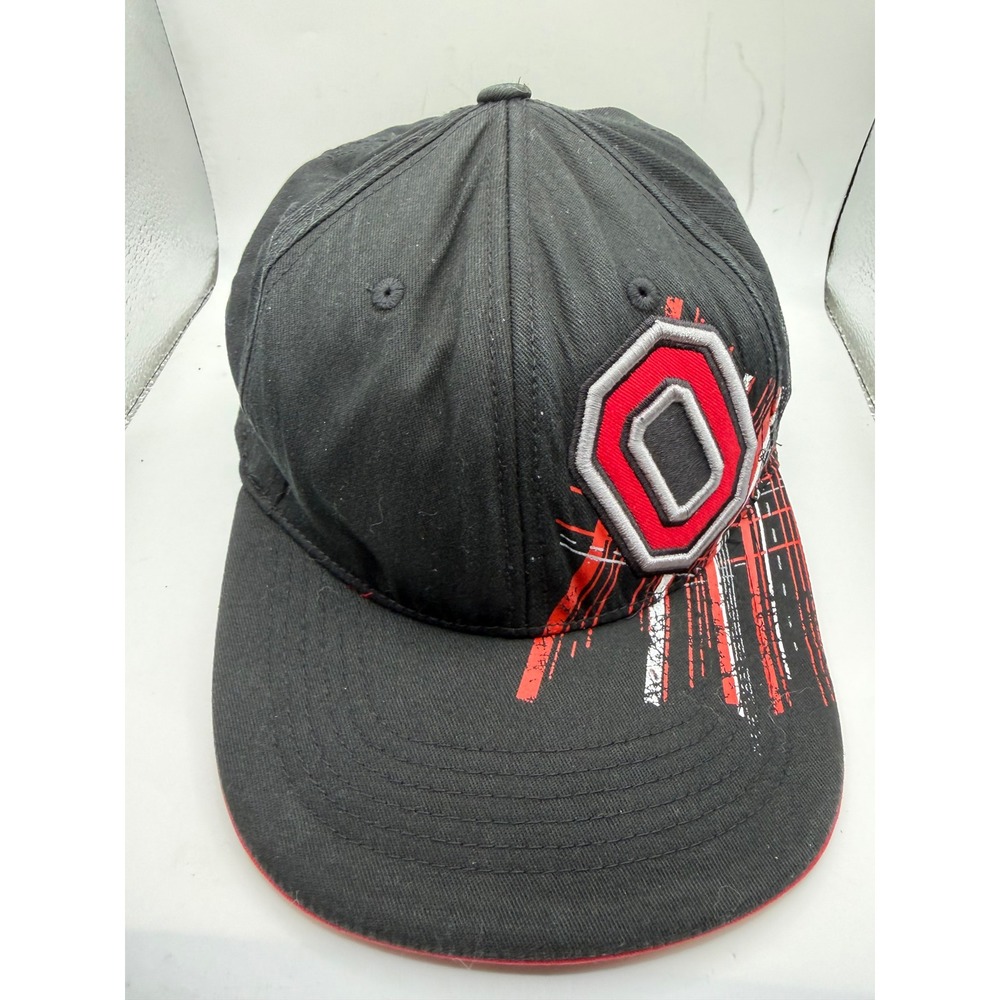 Top of the World Ohio State Buckeyes Hat Mens ML Black Red One-Fit Stretch Cap